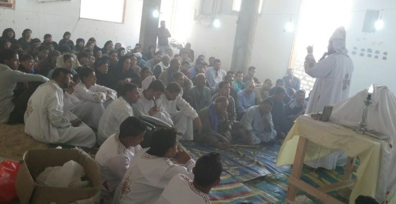 Father Moussa Thabet remains in his church in the village of Sheikh Alaa, in Minya, alongside three deacons (Watani)