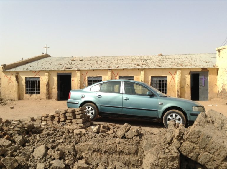 The Sudanese Church of Christ (SCOC) in Bahri, North Khartoum marked for demolition by order of the government in June 2014. (Photo: World Watch Monitor)
