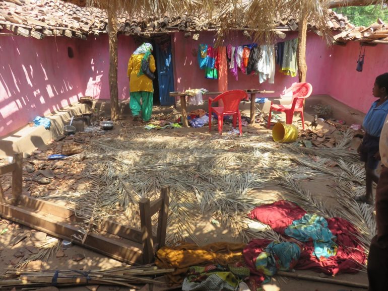 Houses were vandalised during an attack on four Christian families in Katholi village, Chhattisgarh state, April 2016. (Photo: World Watch Monitor)