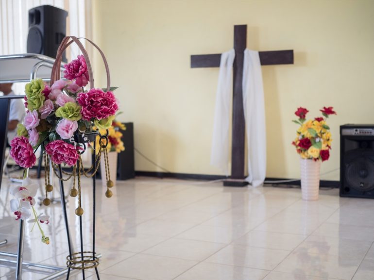 Inside a church in Indonesia. Villagers in Central Java requested the top of a burial cross to be cut before a Catholic was to be buried in what is a public cemetery but is regarded by Muslim groups as 'their' graveyard. (Photo: World Watch Monitor)