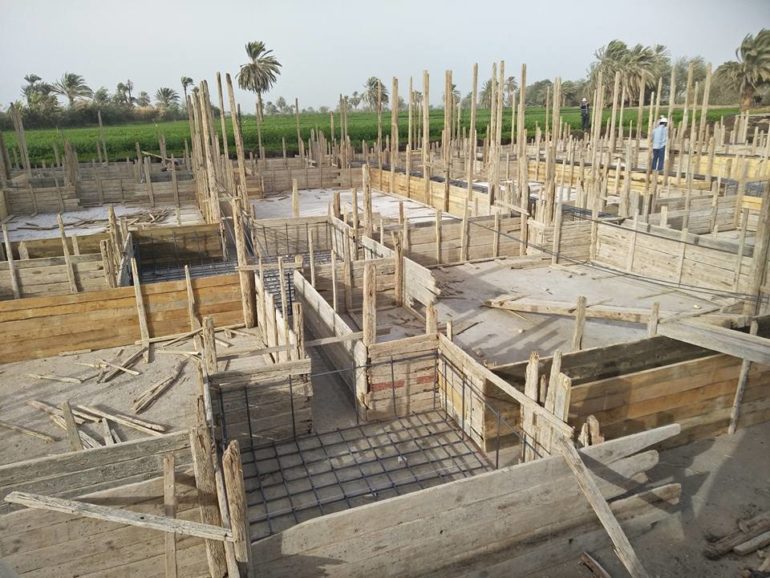 Foundations for the Coptic church in Kom El-Loufy are being laid. (Photo: World Watch Monitor)