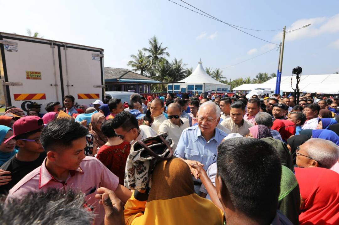Najib Razak on the election trail