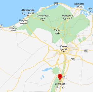 Beni Suef Governorate, Upper Egypt (Google Maps)