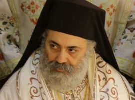 Syrian Bishop Boulos Yaziji, head of the Greek Orthodox church in Aleppo, together with his counterpart from the Syriac Orthodox Church in Aleppo, has been missing since 22 April 2013. (Photo: LOUAI BESHARA/AFP/Getty Images)