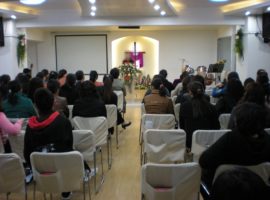 Women, married to pastors who work in rural areas in China, meet in a church. (Photo: World Watch Monitor)