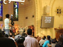 Thousands attend Kasr El Dobara Evanglical Church in Cairo each week. There are thought to be as many as 2m Evangelicals in Egypt
