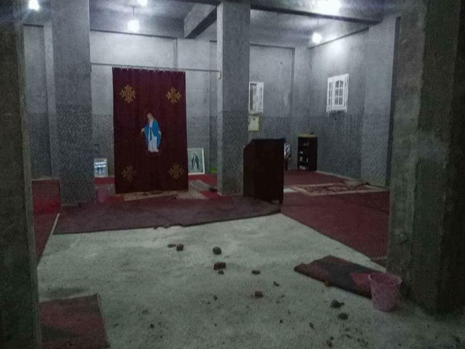 Copts said a large Muslim mob pelted the church with Molotov cocktails, bricks and stones (World Watch Monitor)