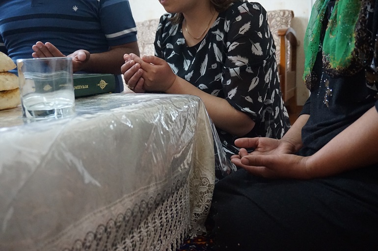 Members of Pastor Kim's church were, like these Christians elsewhere in Uzbekistan, having a meal together at his flat to celebrate Easter when the police raided the place. (Photo: World Watch Monitor)