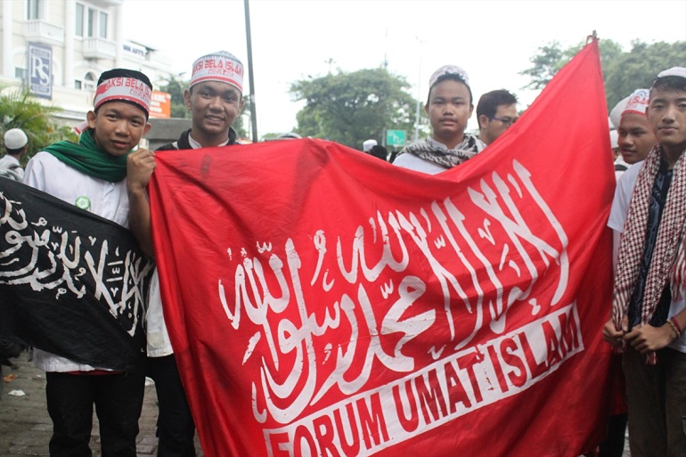 Young people join protests against the former Christian Jakarta governor Ahok who was convicted of blasphemy in May last year. (Photo: World Watch Monitor)