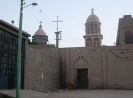 Following Adel's facebook post in July an attempt by a mob to attack the Coptic Saint Tadros Church in Menbal village was prevented by security guards. (Photo: World Watch Monitor)