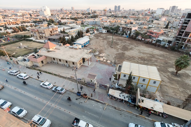 The site of Mar Elia Chaldean Catholic Church in Erbil, the capital of Iraqi Kurdistan region, where hundreds of Christians found refuge when they were displaced by Islamic State. (Photo: World Watch Monitor)