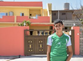Iraqi Christian boy Noeh under his own roof again