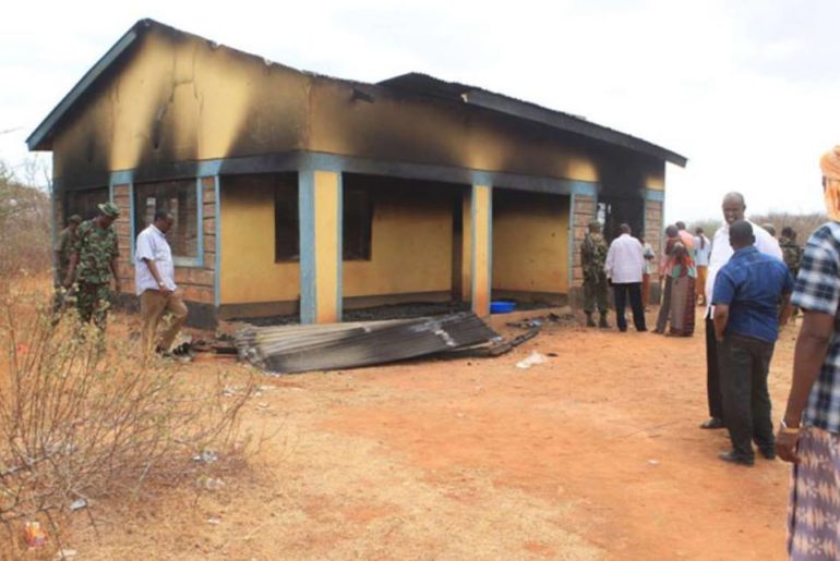 The house near Arabia Boys Secondary school, where the two non-local teachers died after an attack suspected Al-Shabaab militants last week. (Photo: Facebook)