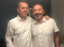 Soner Tufan with Andrew Brunson on the evening of the 12 October 2018 trial