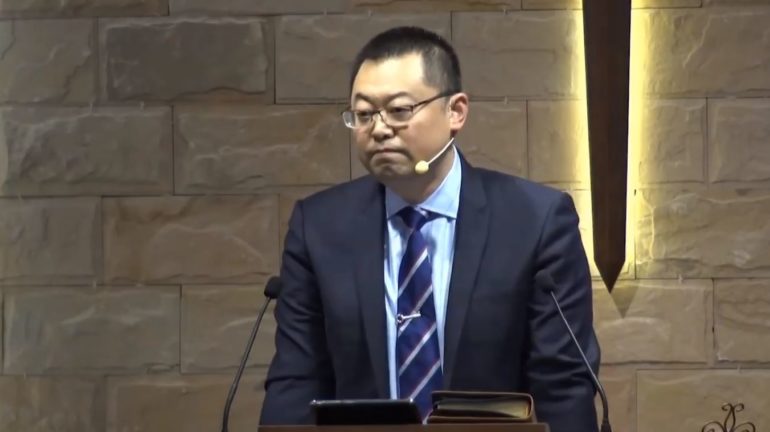 Pastor Wang Li is held in criminal detention on charges of subversion. (Photo: still from video, Early Rain Covenant Church Facebook page)