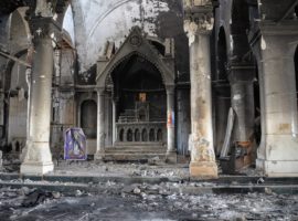 Tahira Church in Qaraqosh, a Christian town in northern Iraq, shortly after liberation from Islamic State in November 2016. (Photo: World Watch Monitor)