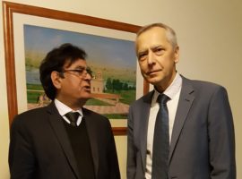 EU Envoy on religious freedom, Jan Figel, meets with Asia Bibi's lawyer, Saif ul Malook in Lahore, December 2017. (Photo: Jan Figel)