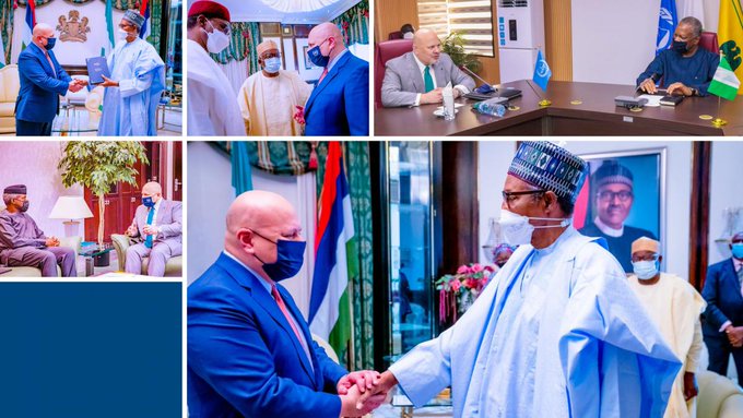 Prosecutor of the ICC's visit to Nigeria; he met President, Vice-President and others, April 2022. Credit: Office of the Prosecutor (for news use ONLY)   